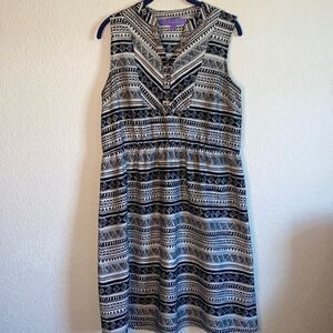 Jolie western dress Boho aztec tribal tank button 8 women country boho